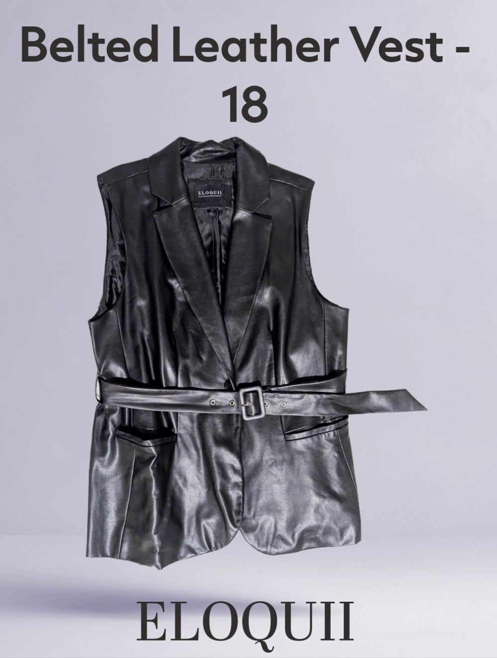 Belted Faux Leather Vest